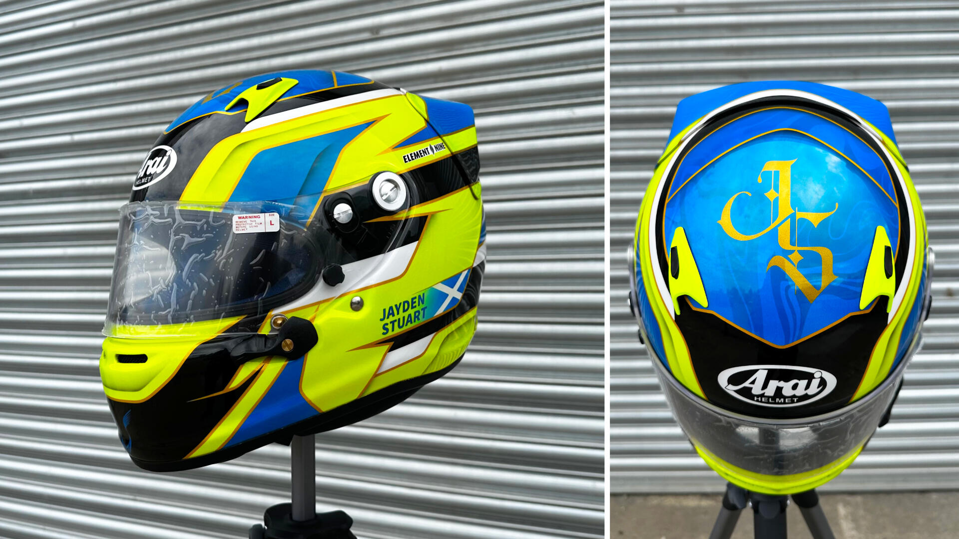 Image Title jayden stuart helmet paintwork showing details